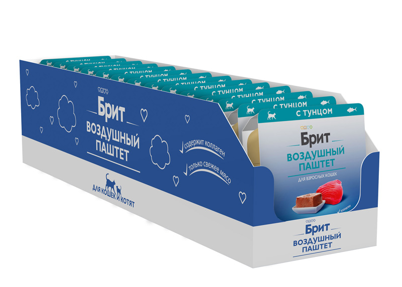 Brit Premium Воздушный паштет для взрослых кошек с тунцом Adult, 100 г 7