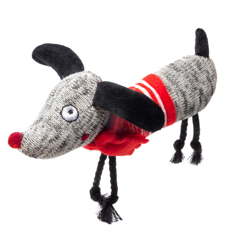 GiGwi  Игрушка для собак Собачка с пищалкой 25см, серия X-mas TALES (75466) 1