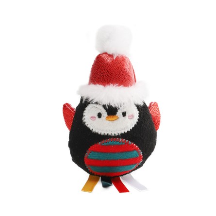 GiGwi Игрушка мягкая для кошек "Пингвин с ленточками", 90/115мм, серия X-mas TALES (85103)