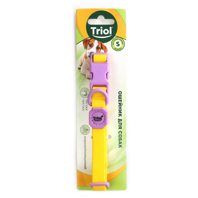 Triol Ошейник из биотана "Лимонная черника" S, желтый, 15*270-370мм (11291010) 1