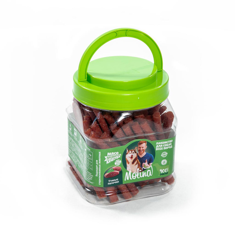 Molina Лакомство для собак "Утиные палочки", 400 г 2