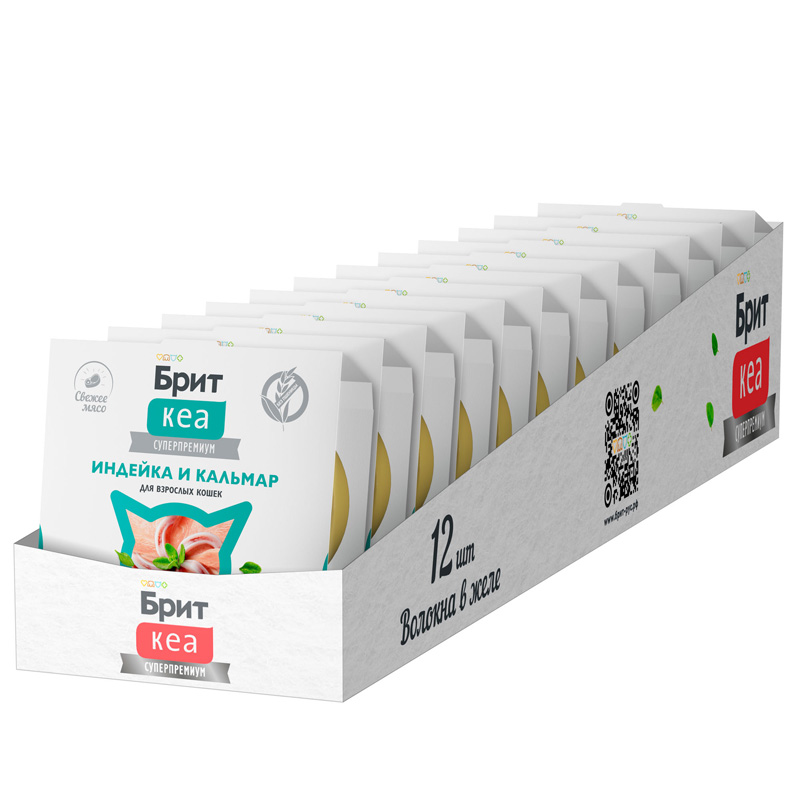 Брит Кеа Корм для взрослых кошек. Индейка и кальмар в желе. Ламистер 6 Брит Кеа Корм для взрослых кошек. Индейка и кальмар в желе. Ламистер 6