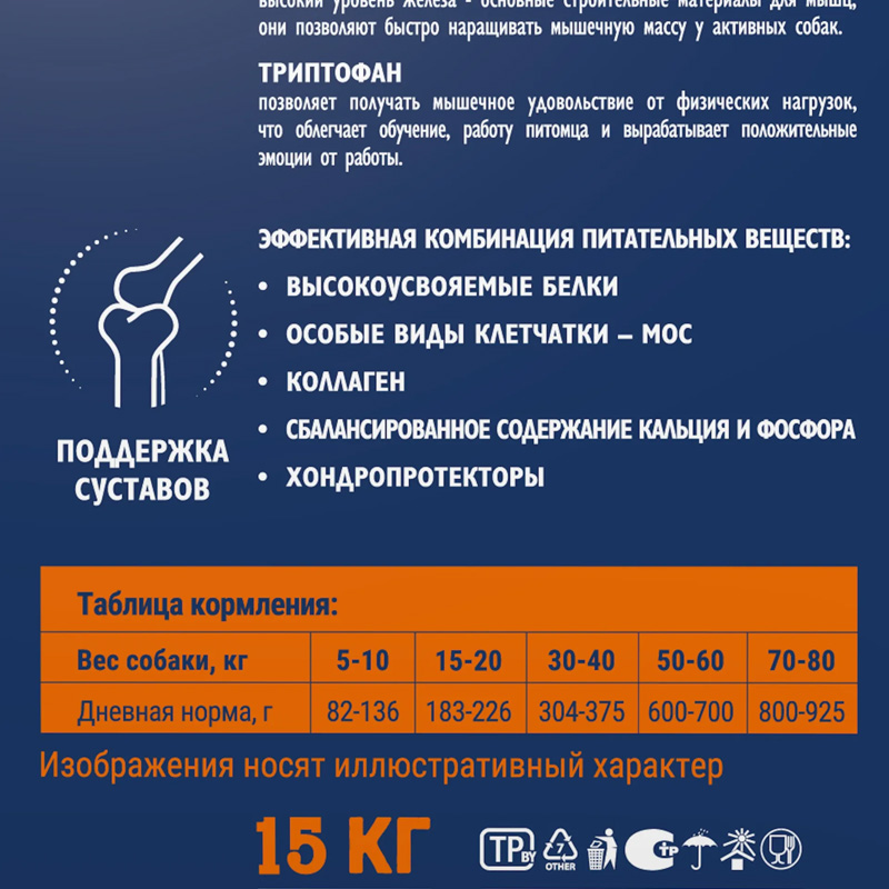 Brit Premium Корм сухой для взрослых собак всех пород с курицей  с выс. затр. энергии Adult Sport 5000, 15 кг 6