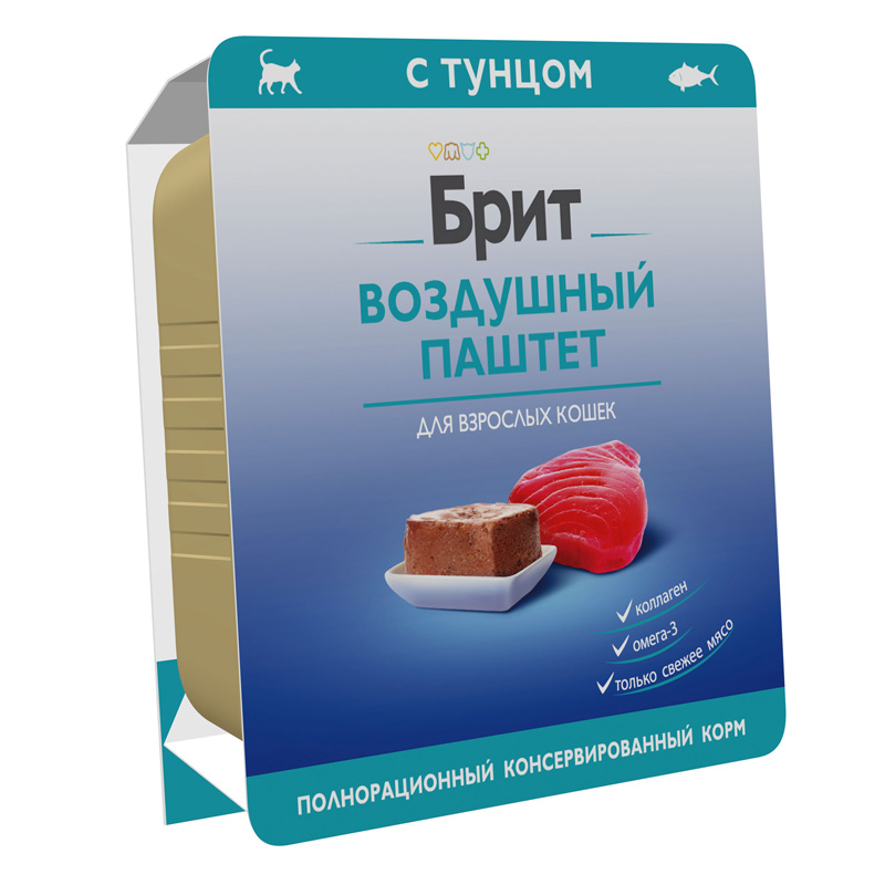 Brit Premium Воздушный паштет для взрослых кошек с тунцом Adult, 100 г 3