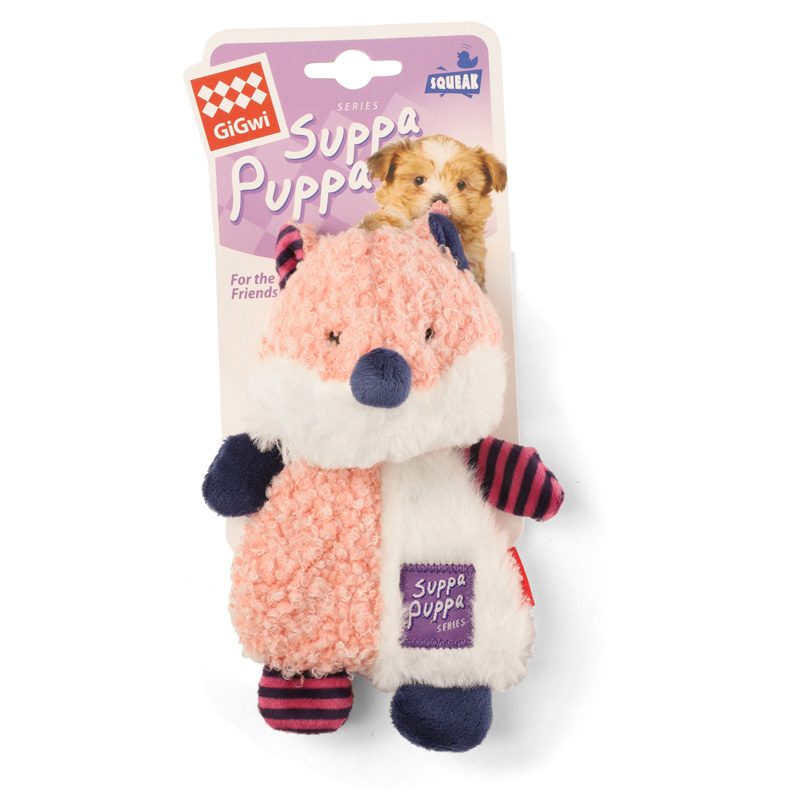 Gigwi Игрушка для маленьких собак Лиса с пищалкой 17,5см, серия SUPPA PUPPA 4