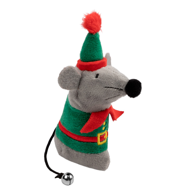 GiGwi  Игрушка для кошек Серая мышка 15 см, серия X-mas TALES (85060) 2