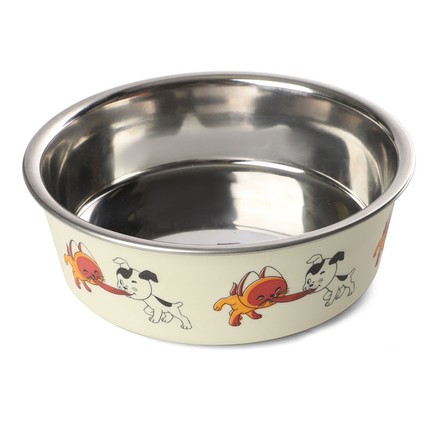 Triol СОЮЗМУЛЬТФИЛЬМ Миска для животных металлическая на резинке "Сосиска дружбы", 0.25л