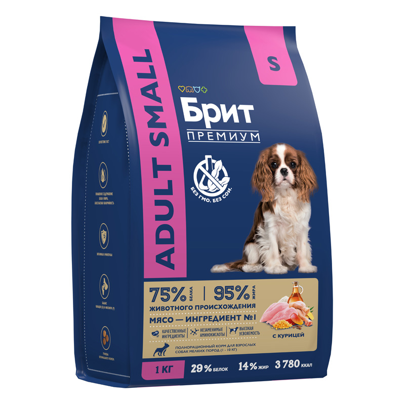 Brit Premium Корм сухой для взрослых собак мелких пород с курицей Dog Adult Small, 1 кг 7