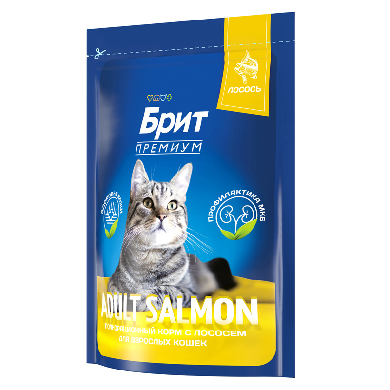 Brit Premium Корм сухой для взрослых кошек с лососем Cat Adult Salmon, 400 г 4