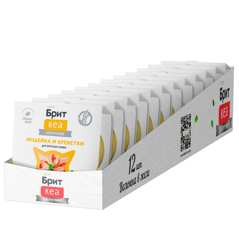 Брит Кеа Корм для взрослых кошек. Индейка и креветки в желе. Ламистер 6 Брит Кеа Корм для взрослых кошек. Индейка и креветки в желе. Ламистер 6