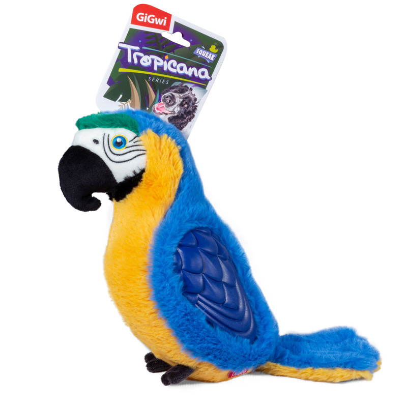 Gigwi Игрушка для собак Попугай с пищалкой большой 38см, серия TROPICANA SERIES 2