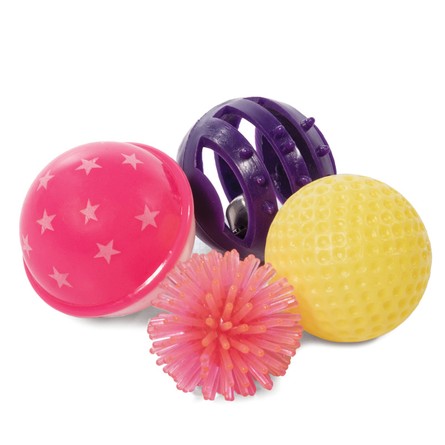 Triol Набор игрушек для кошек "Активная игра 26" (4 мяча d45мм, d45мм, d35мм, d40мм)