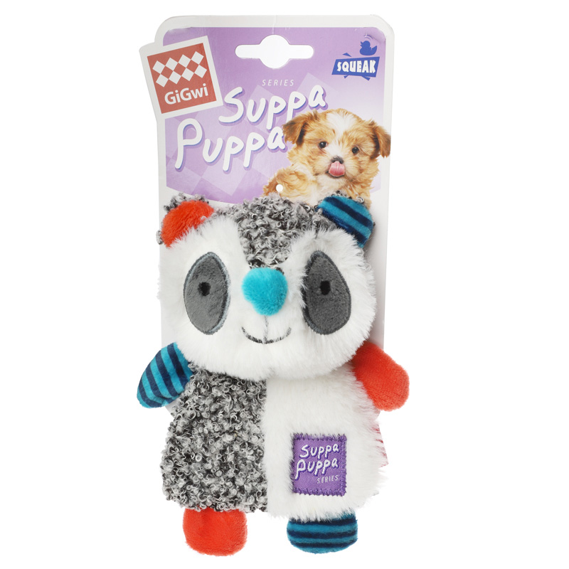 Gigwi Игрушка для маленьких собак Енот с пищалкой 17,5см, серия SUPPA PUPPA 4