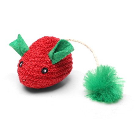 Triol Игрушка мягкая для кошек "Мышка вязаная", 65/165мм, серия NEW YEAR