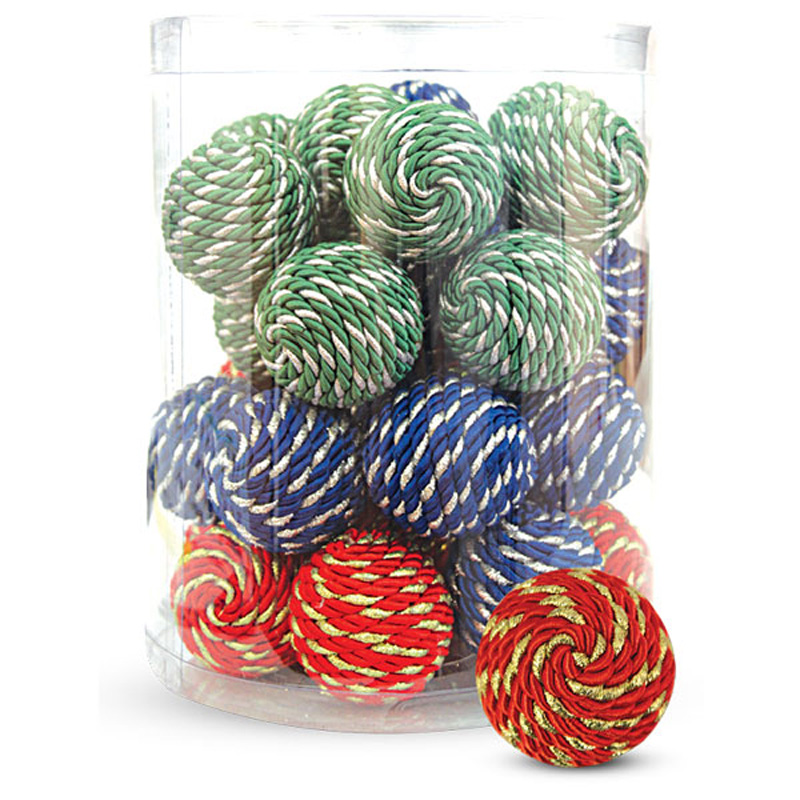 Triol Игрушка для кошек "Шарик пёстрый", d55мм (туба 30шт.) 1