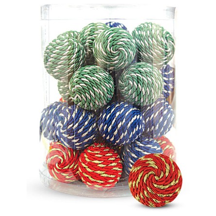 Triol Игрушка для кошек "Шарик пёстрый", d55мм (туба 30шт.)