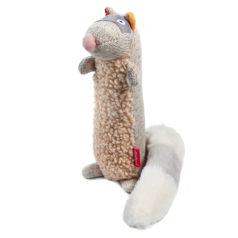 Gigwi Игрушка для собак Енот с пищалкой 17см, серия PLUSH FRIENDZ 1