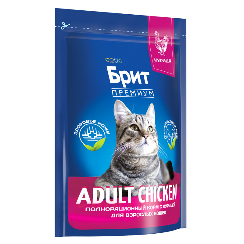 Brit Premium Корм сухой для взрослых кошек с курицей Cat Adult Chicken, 400 г 3
