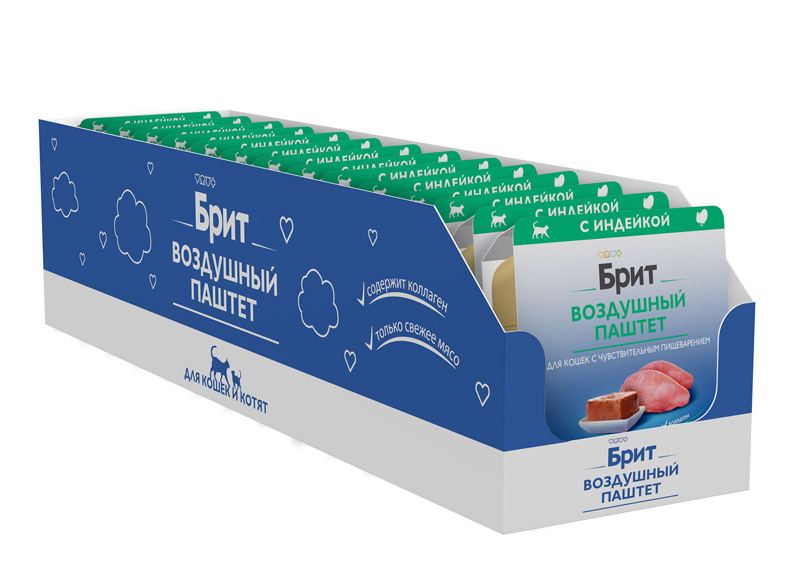 Brit Premium Воздушный паштет для кошек с чувствительным пищеварением с индейкой Sensitive, 100 г 7