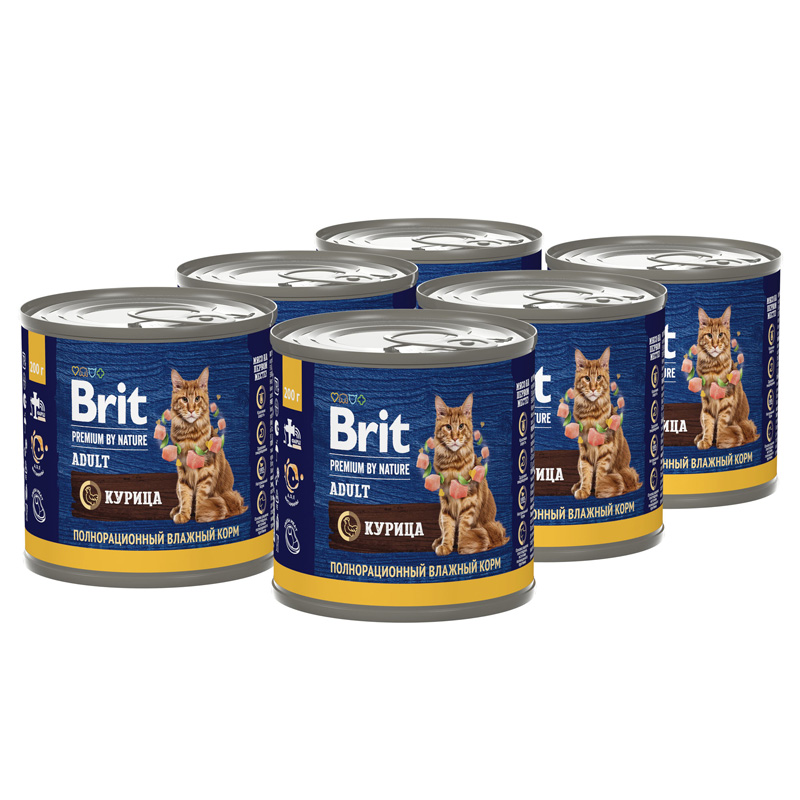 Brit Premium Консервы для взрослых кошек с курицей, 200 г 6