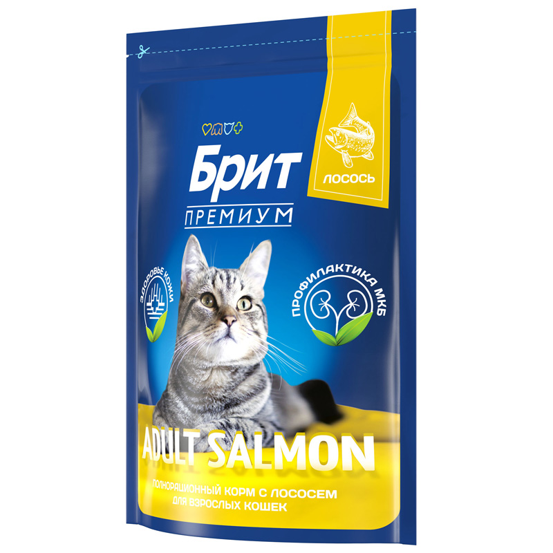 Brit Premium Корм сухой для взрослых кошек с лососем Cat Adult Salmon, 2 кг 4