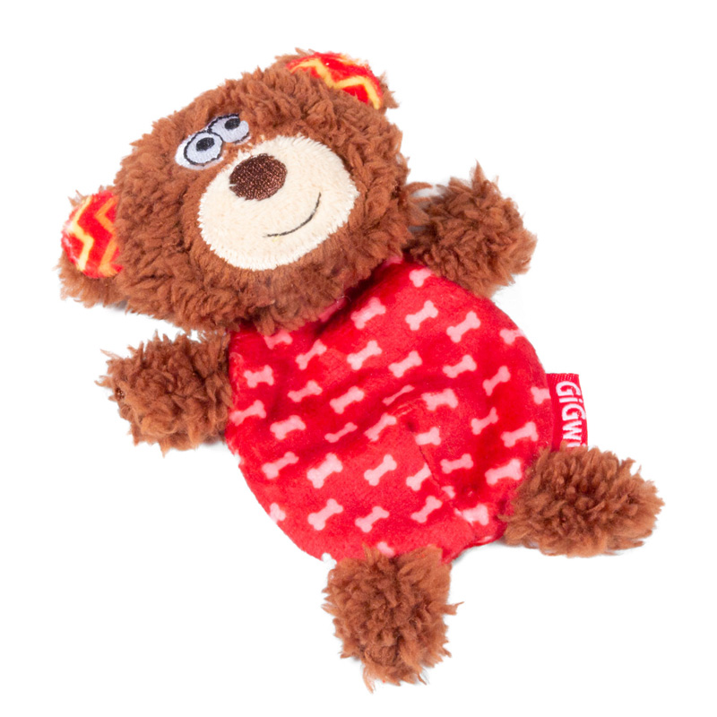 Gigwi Игрушка для собак Мишка со сменными пищалками 13см, серия PLUSH FRIENDZ 4