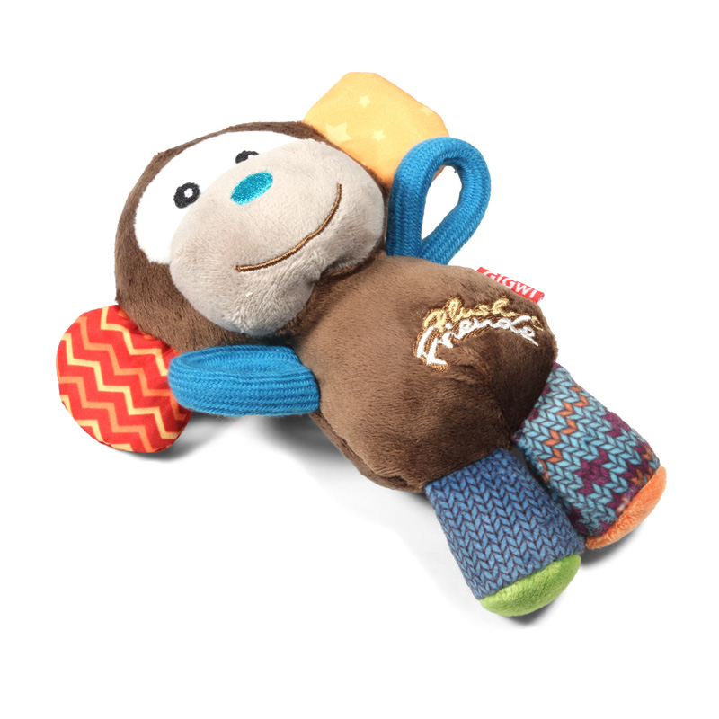 Gigwi Игрушка для собак Обезьянка с пищалкой 16см, серия PLUSH FRIENDZ 3