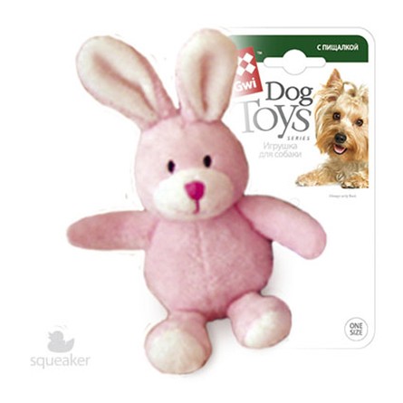 Gigwi Игрушка для собак Заяц с пищалкой 11см, серия PLUSH FRIENDZ