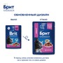 Brit Premium Пауч для взрослых кошек с цыпленком и индейкой в соусе, 85 г 1