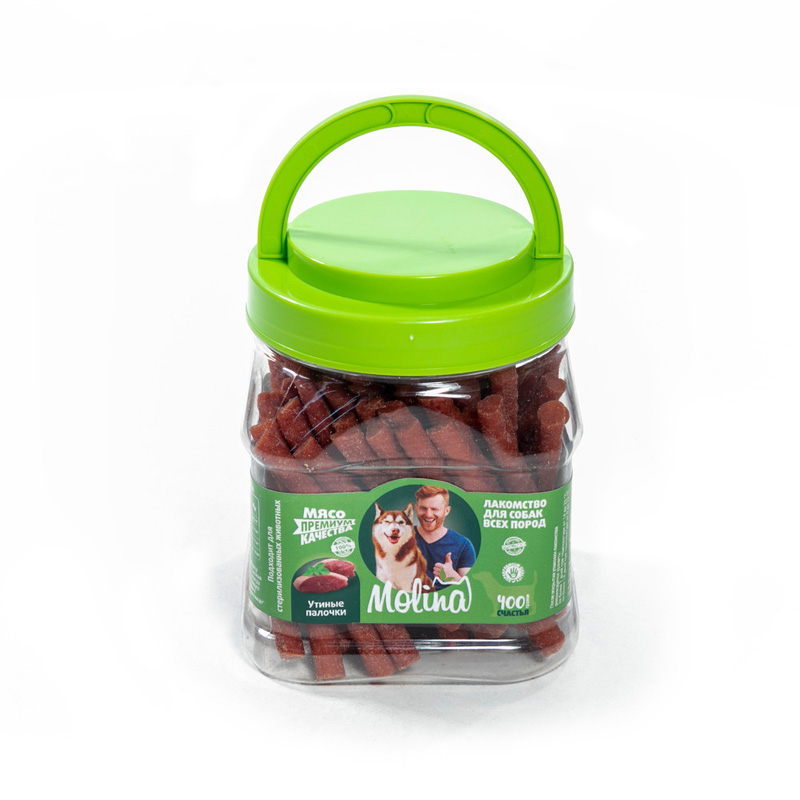 Molina Лакомство для собак "Утиные палочки", 400 г 1
