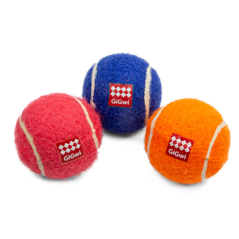 Gigwi Игрушка для собак Три мяча с пищалкой маленькие 4,8см, серия CATCH & FETCH 1