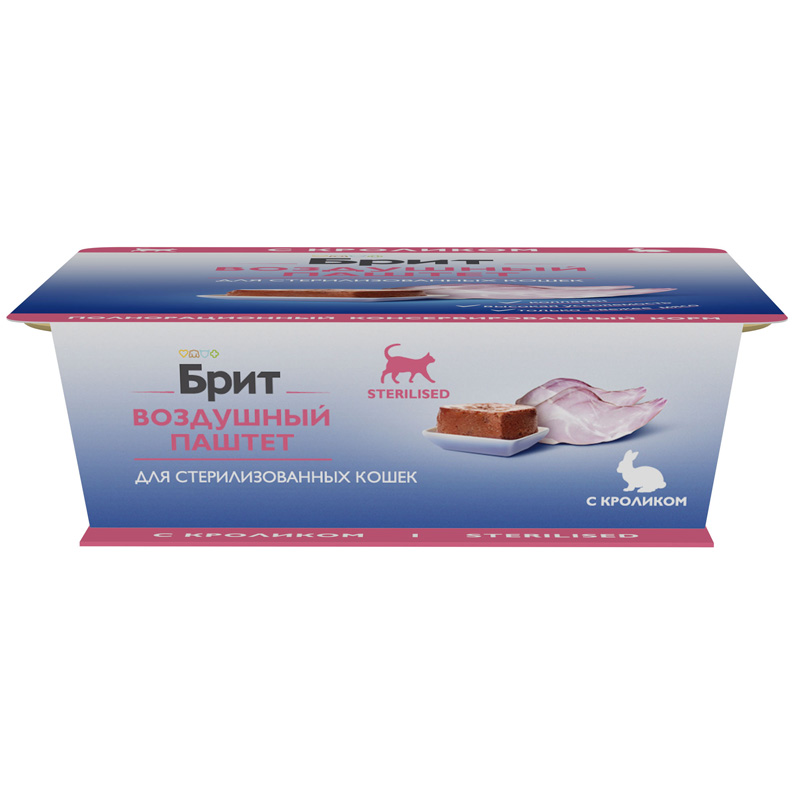 Brit Premium Воздушный паштет для стерилизованных кошек с кроликом Sterilised, 100 г 5