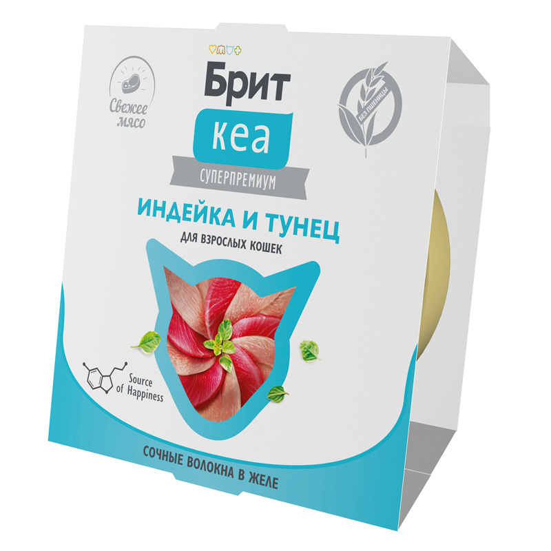 Брит Кеа Корм для взрослых кошек. Индейка и тунец в желе. Ламистер 4 Брит Кеа Корм для взрослых кошек. Индейка и тунец в желе. Ламистер 4