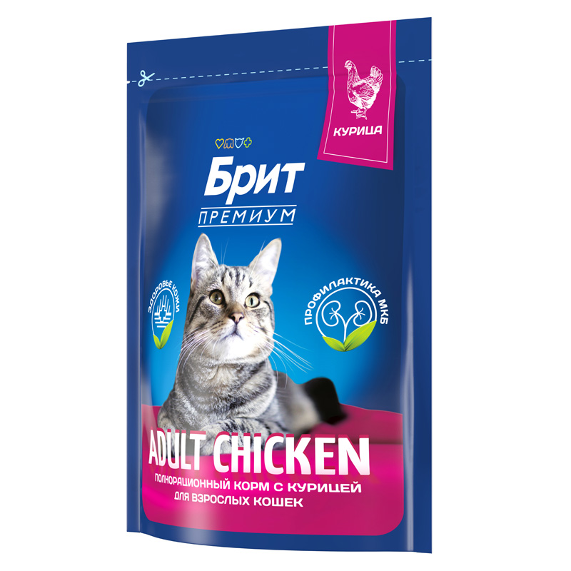 Brit Premium Корм сухой для взрослых кошек с курицей Cat Adult Chicken, 400 г 4